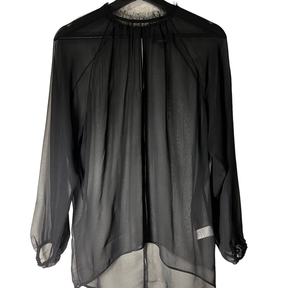 Women’s Naven Silk Sheer Black Top